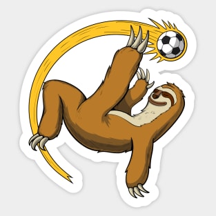 Sloth Soccer Player Sticker